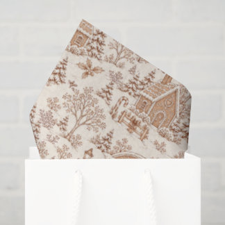 Papel De Seda Casa de Biscoito de Natal Toile