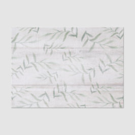 Papel De Seda Casa de Campo Botânico Branco Madeira Rústica Folh