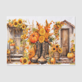 Papel De Seda Casa de outono