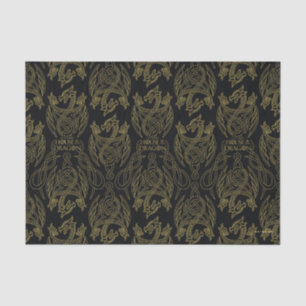 Papel De Seda CASA DO DRAGÃO   Padrão Dourado do Dragão de Filig