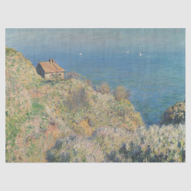 Papel De Seda Casa dos pescadores, Varengeville, Claude Monet (Frente )