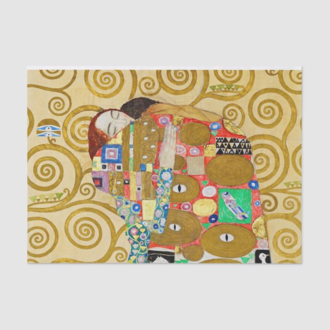 Papel De Seda Casal Gustav Klimt Fulfillment Nouveau (Frente )
