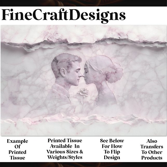 Papel De Seda Casal mármore com decoupage X2 de Rosa (Criador carregado)