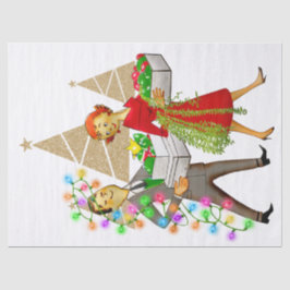 Papel De Seda casal Vintage Man and Woman 1950