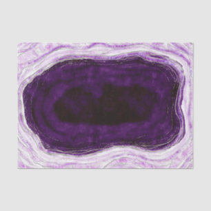 Papel De Seda Casamento Ametist Purple & Silver Geode Agate Rock