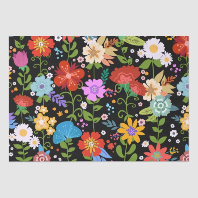 Papel De Seda Casamento com Arte Folclórica Mexicana (Frente )