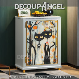 Papel De Seda Casamento com Gatos Negros Modernos