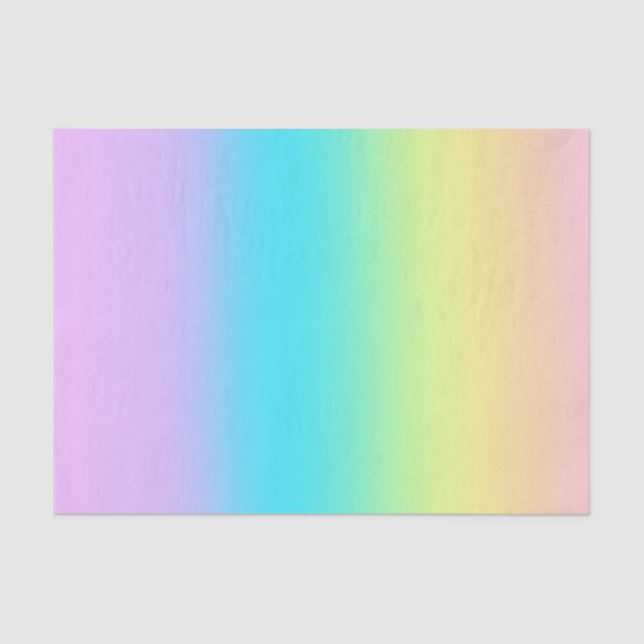 Papel De Seda Casamento de Gradiente Grande Pastel Rainbow (Frente )