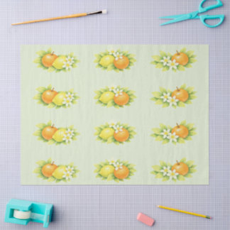 Papel De Seda Casamento de Laranja e Limão do Jardim de Citros