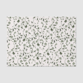 Papel De Seda Casamento de Padrão Botânico de Aquarela