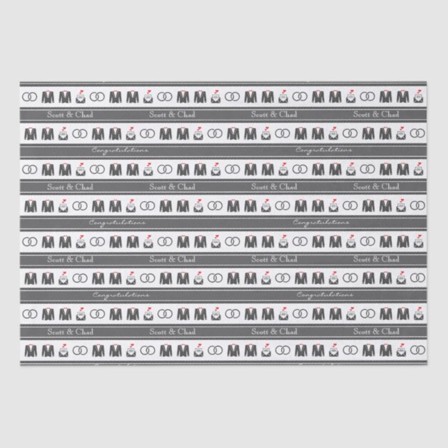 Papel De Seda Casamento dele & dele (Frente )