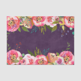 Papel De Seda Casamento editável de cor chic florescente