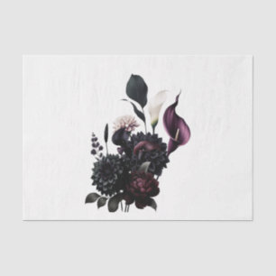 Papel De Seda Casamento Floral Romântico Sombrio e Temperamental