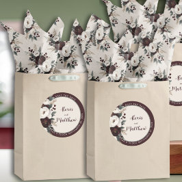 Papel De Seda Casamento Floral Rustic Elegance Burgundy