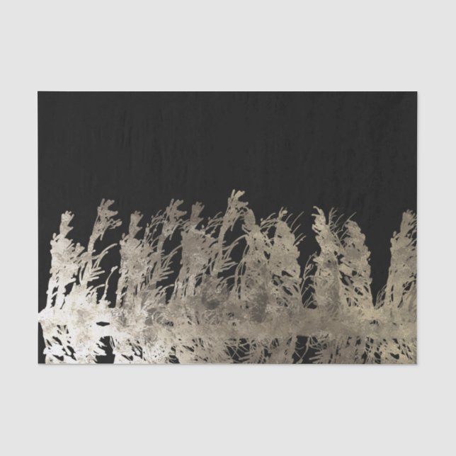 Papel De Seda Casamento Floresta Rústica Árvore de Pinheiro Glam (Frente )