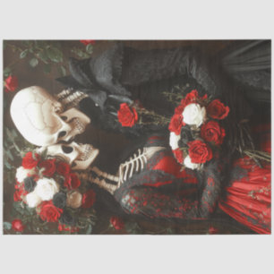 Papel De Seda Casamento Imunológico de Dissociação Preto e Verme