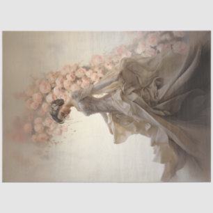 Papel De Seda Casamento Isolado de Noiva Elegante