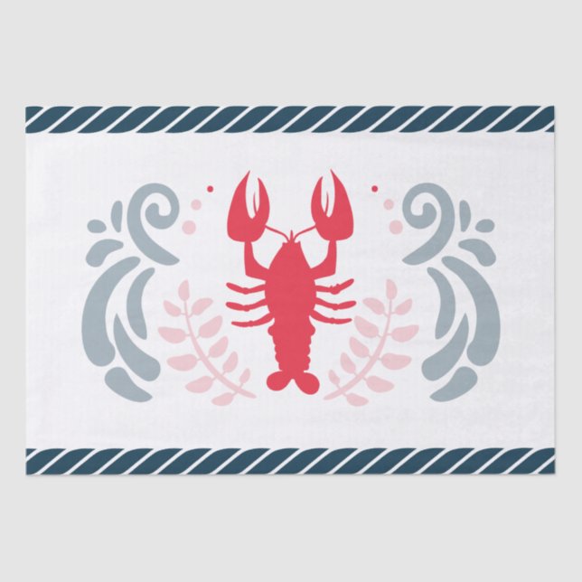 Papel De Seda Casamento Náutico Moderno (Frente )