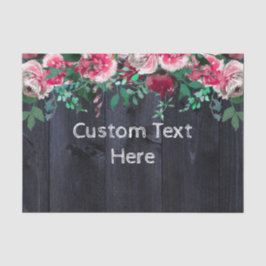 Papel De Seda Casamento Personalizado Da Blush E Da Madeira Mari