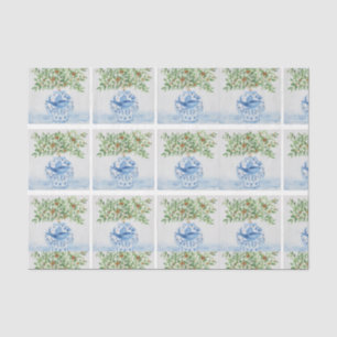 Papel De Seda Casamento Pintado com Tuscan Blue Ginger Jars