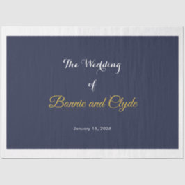 Papel De Seda Casamento Romântico Personalizado 20" x 30"