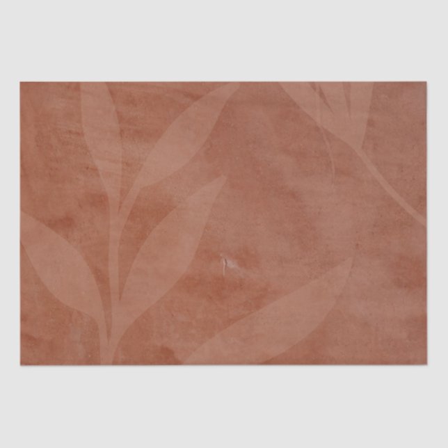 Papel De Seda Casamento Rustic Terracotta Overlay (Frente )