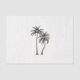 Papel De Seda Casamento Rústico Tropical de Palmeiras na Costa
