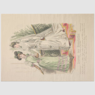 Papel De Seda Casamento vitoriano Vintage Fashion Ad francês