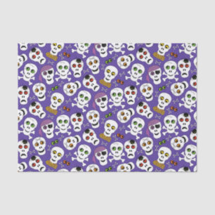 Papel De Seda Cascas bonitas de Halloween em roxo