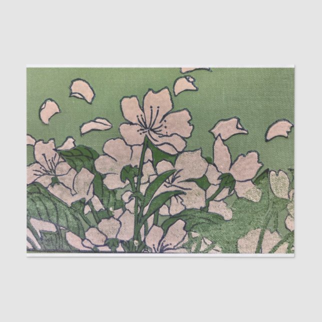 Papel De Seda Cascata de Flor Rosa (Frente )