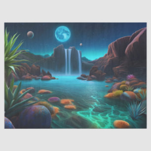 Papel De Seda Cascata em um planeta distante