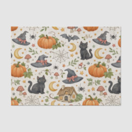 Papel De Seda Casinha de Gatinho Preto de Halloween