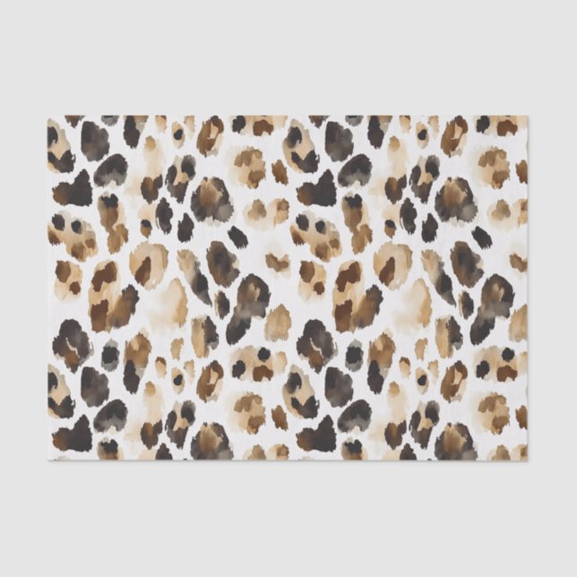 Papel De Seda Castanho-Leopardo (Frente )
