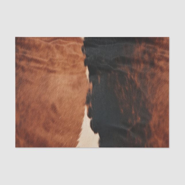 Papel De Seda Castanho Negro Sudoeste Faux Cowhide (Frente )