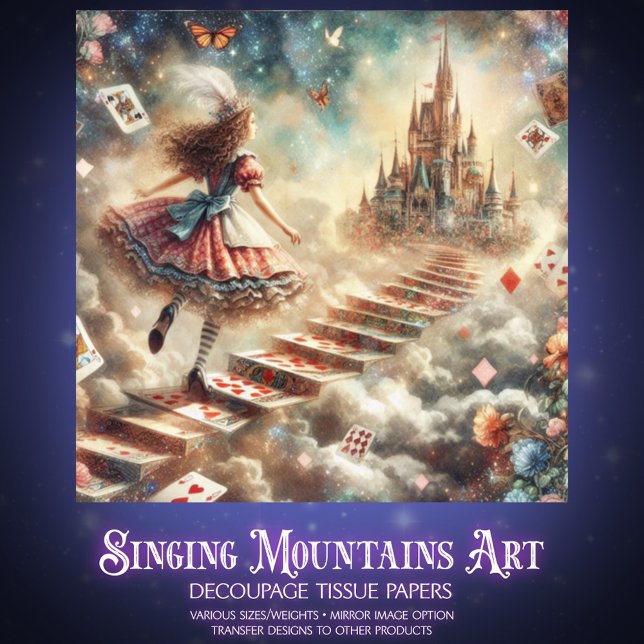 Papel De Seda Castelo Caprichoso de Alice em Decoupage (Criador carregado)