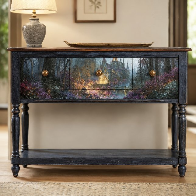 Papel De Seda Castelo de Fantasia Gótica com Decoupage de Âmbar  (Criador carregado)