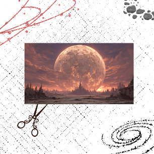 Papel De Seda Castelo de Lua de Paisagem Apocalipta Desaparecer