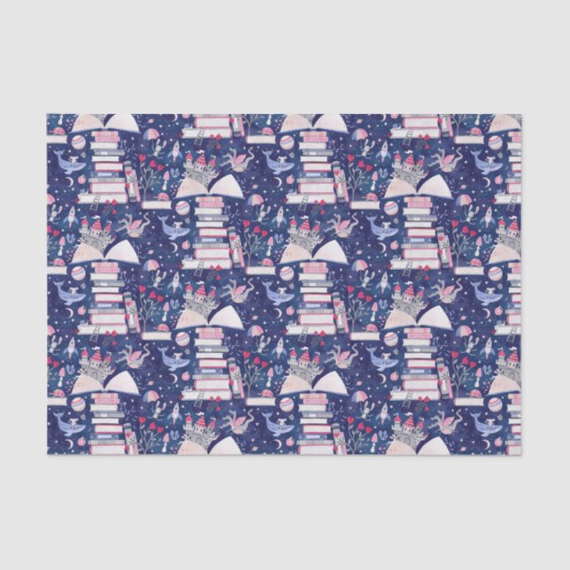 Papel De Seda Castelo de Pop do Livro Fairytale Blue (Frente )