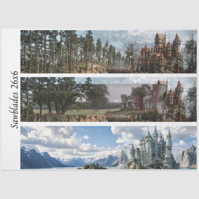 Papel De Seda Castelo decoupage Irlanda para Sinais e Serras de  (Frente )