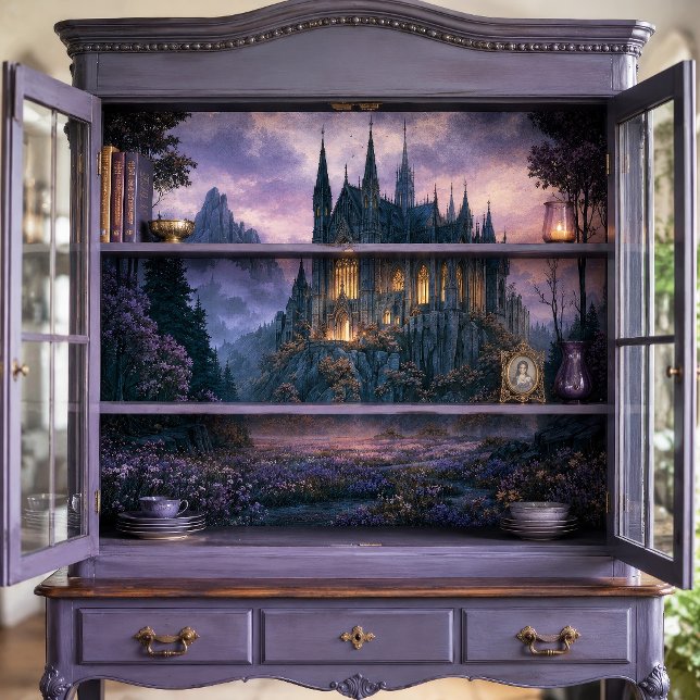 Papel De Seda Castelo Gótico de Janela Brilhante (Criador carregado)