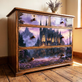 Papel De Seda Castelo Gótico de Janela Brilhante