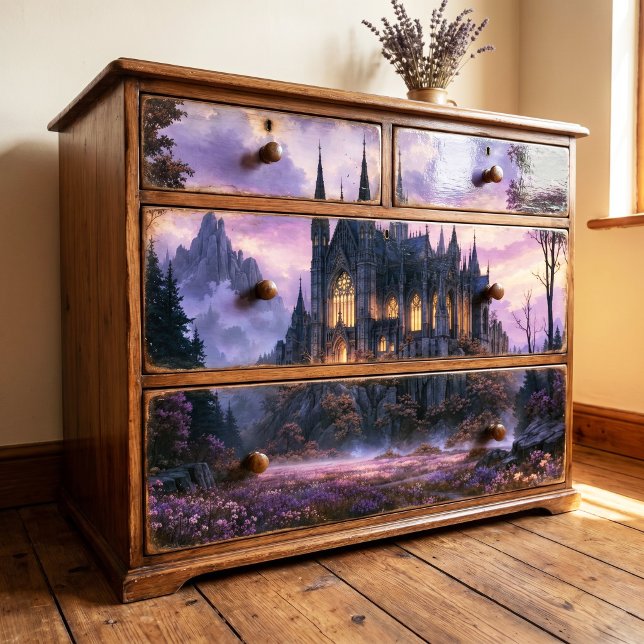 Papel De Seda Castelo Gótico de Janela Brilhante (Criador carregado)