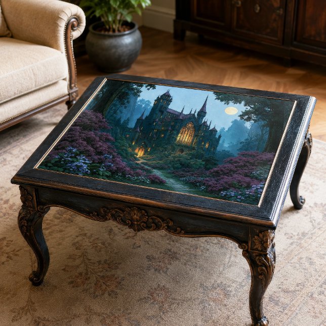 Papel De Seda Castelo Gótico Decoupage com Lua Cheia Brilhante (Criador carregado)