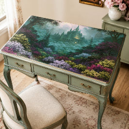 Papel De Seda Castelo Gótico Floral Fantasia Floresta Decoupage