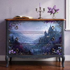 Papel De Seda Castelo Gótico Malva Moody Border