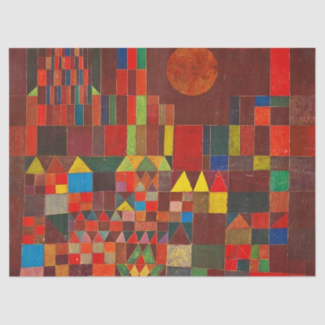 Papel De Seda Castle e Sun por Paul Klee (Frente )