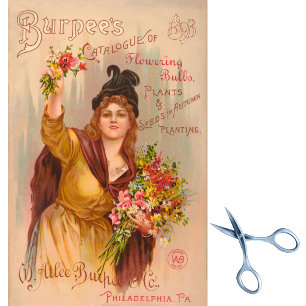 Papel De Seda Catálogo de Semente Vintage Burpees Flores Bulbs 1