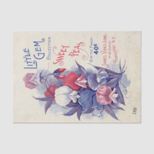 Papel De Seda Catálogo de Sementes Antigas James Vick's Sweet Pe