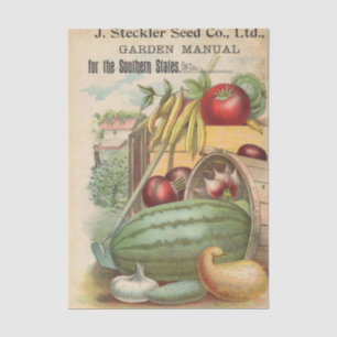 Papel De Seda Catálogo de Sementes Antigas Steckler Seed Company
