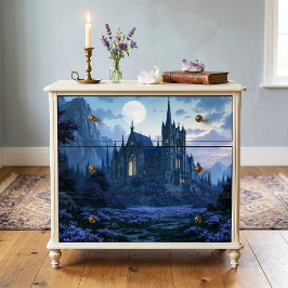 Papel De Seda Catedral Gótica Etérea de Lua Cheia Decoupage